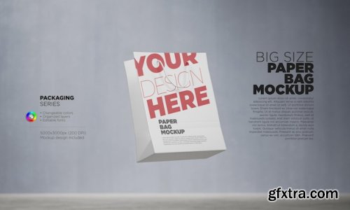 Paper bag mockup
