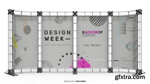 Backdrop display psd mockup