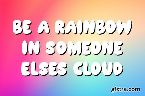 CreativeMarket - Bubbly Rainbow | A fun display font 6354593