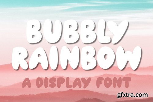 CreativeMarket - Bubbly Rainbow | A fun display font 6354593