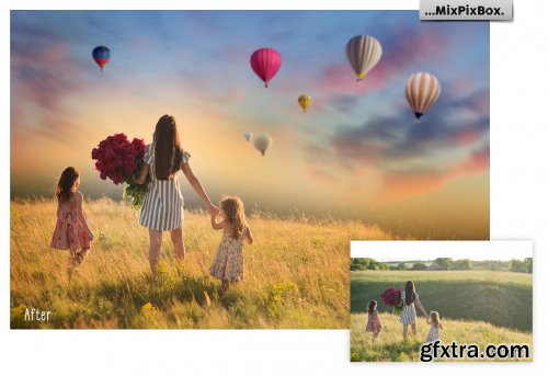 CreativeMarket - Hot Air Balloon overlays 3819838