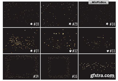 CreativeMarket - Golden Confetti Photo Overlays 3419663