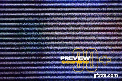 CreativeMarket - 62 Abstract Scanline Glitch Texture 5171877