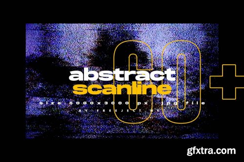 CreativeMarket - 62 Abstract Scanline Glitch Texture 5171877