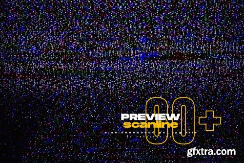 CreativeMarket - 62 Abstract Scanline Glitch Texture 5171877
