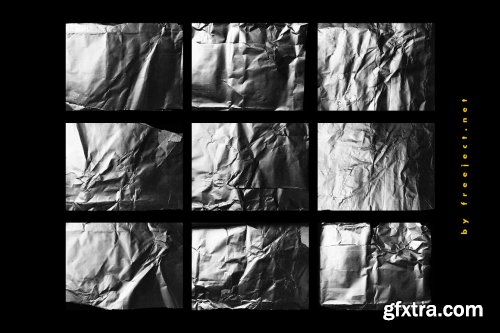 CreativeMarket - 15+ Crumpled Foil Texture 5123088