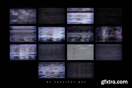 CreativeMarket - 62 Abstract Scanline Glitch Texture 5171877