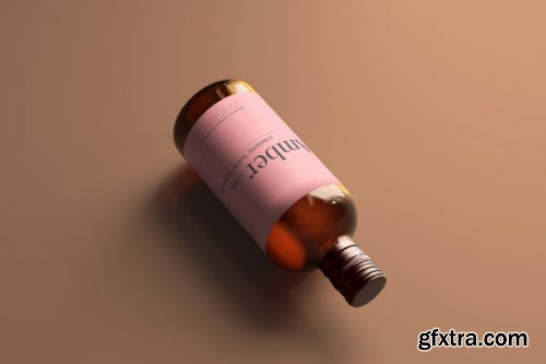  Amber Glass Bottle Mockups 7150845