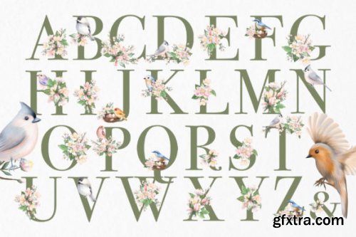 Spring Alphabet Clipart