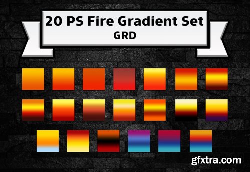 CreativeMarket - Adobe Photoshop fire gradient pack 7168208