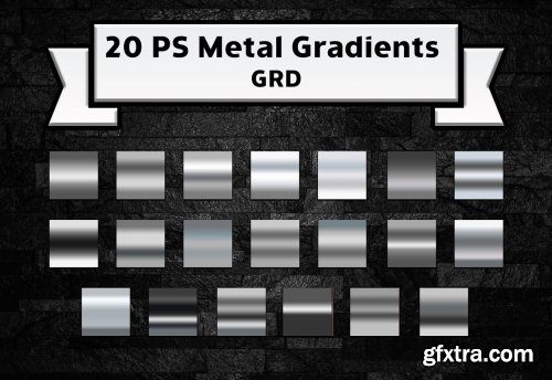 CreativeMarket - Photoshop metal gradient bundle 7168298