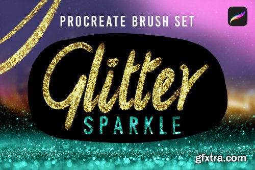 CreativeMarket - Glitter Sparkle Procreate Brushes 7151534