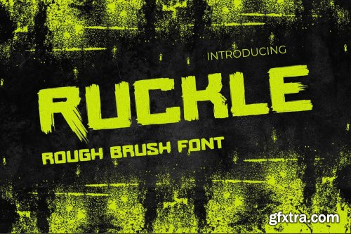 RUCKLE - Rough Brush Font