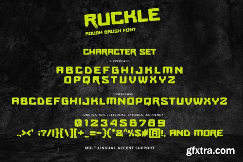 RUCKLE - Rough Brush Font