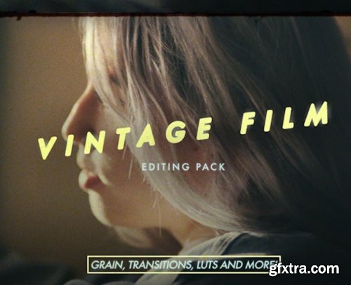  Vintage Film Editing Pack (Grain, Transitions, LUTs and Overlays) + Video Tutorial
