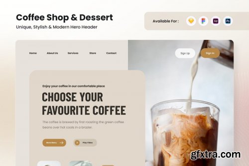 Couffei - Coffee Shop & Dessert Hero Header