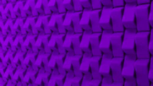 Videohive - 3D Rotating Purple Bricks Wall Background - 37492661 - 37492661