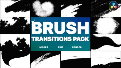 Videohive - Hand-Drawn Brush Transitions | DaVinci Resolve - 37441524 - 37441524