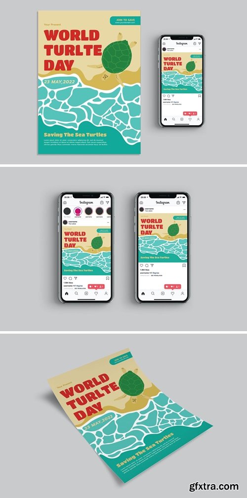 World Turtle Day - Flyer Template Set