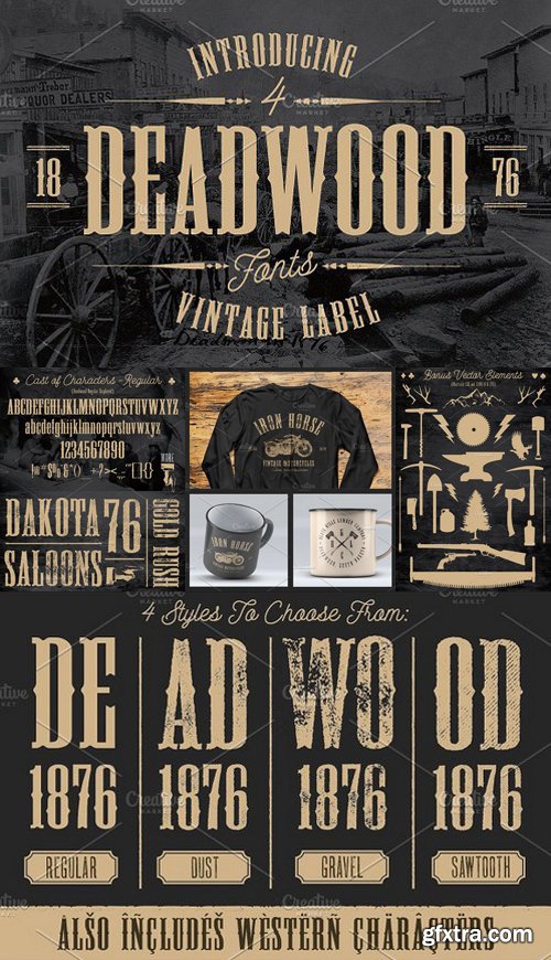 Deadwood Vintage Typeface w/Bonus