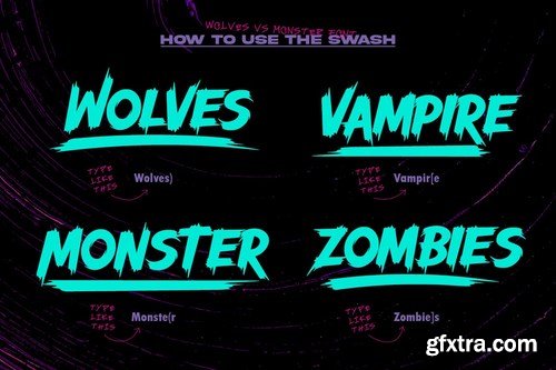 Wolves Vs Monster - Retro Horror Font