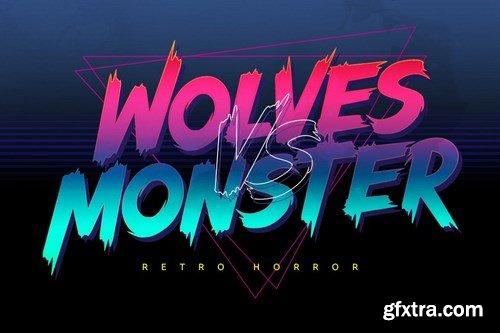 Wolves Vs Monster - Retro Horror Font