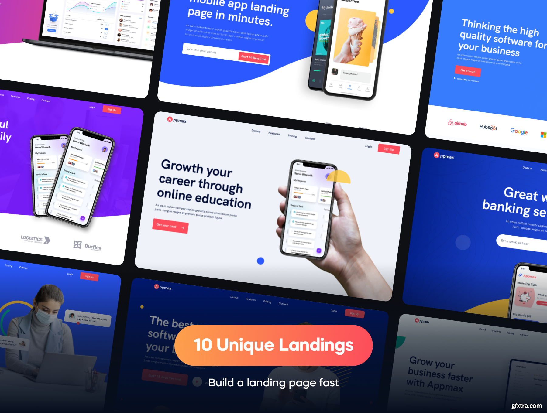 Appmax Bootstrap 5 Landing Templates » GFxtra