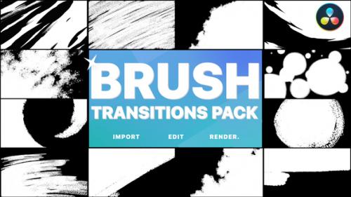 Videohive - Brush Transitions | DaVinci Resolve - 37649146 - 37649146