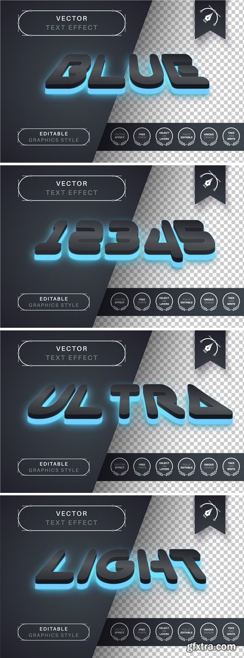 Dark Glow - Editable Text Effect, Font Style