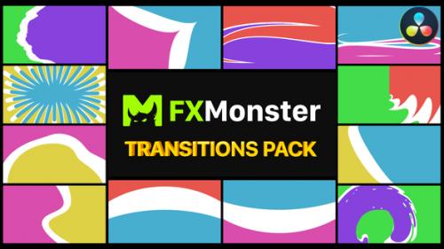 Videohive - Colorful Transitions Pack | Davinci Resolve - 37724600 - 37724600