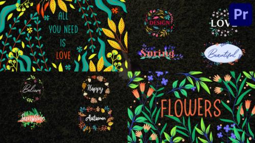 Videohive - Colorful Floral Titles for Premiere Pro - 37627969 - 37627969