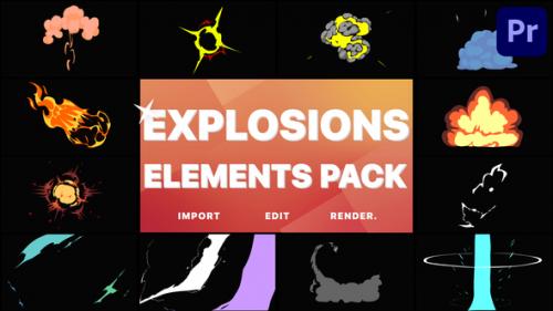Videohive - Anime Explosion Elements | Premiere Pro MOGRT - 37630861 - 37630861