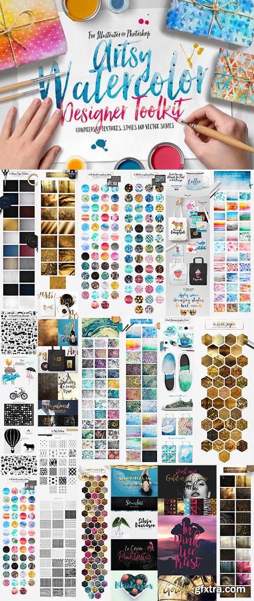 Artsy Watercolor Designer Toolkit