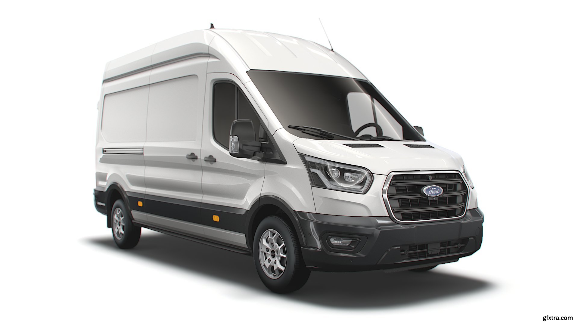 Turbosquid Ford Transit Van L3H3 Limited 2021 3D Model GFxtra
