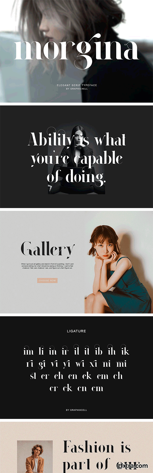 Morgina - Ligature Typeface Morgina - Ligature Typeface