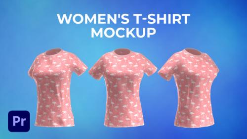 Videohive - Womens T-shirt Mockup Template - Animated Mockup PREMIERE - 37806070 - 37806070