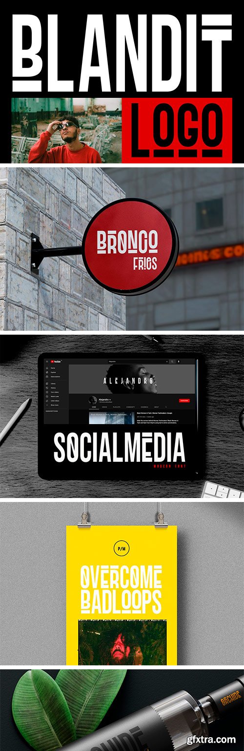 Blandit - Display & Logo Font Family Blandit - Display & Logo Font Family