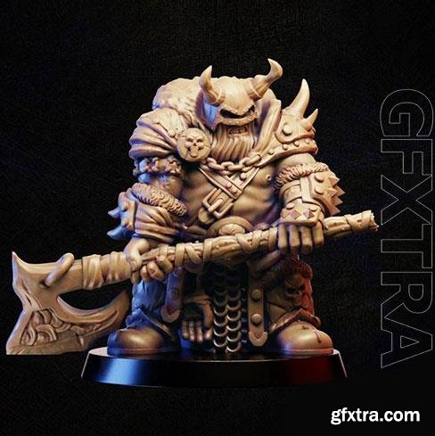  3D Print Model Hulked barbarian