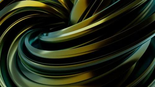 Videohive - Abstract Metallic Cyan and Gold Dark Formation Background Loop - 37849628 - 37849628