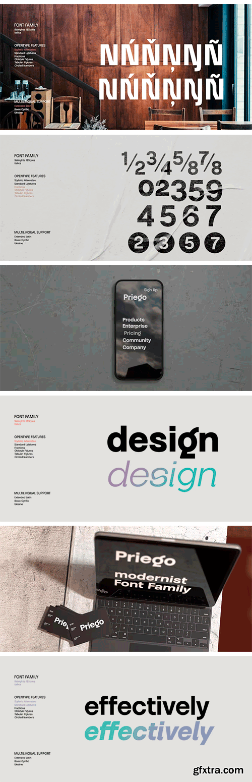 Priego Font Family Priego Font Family