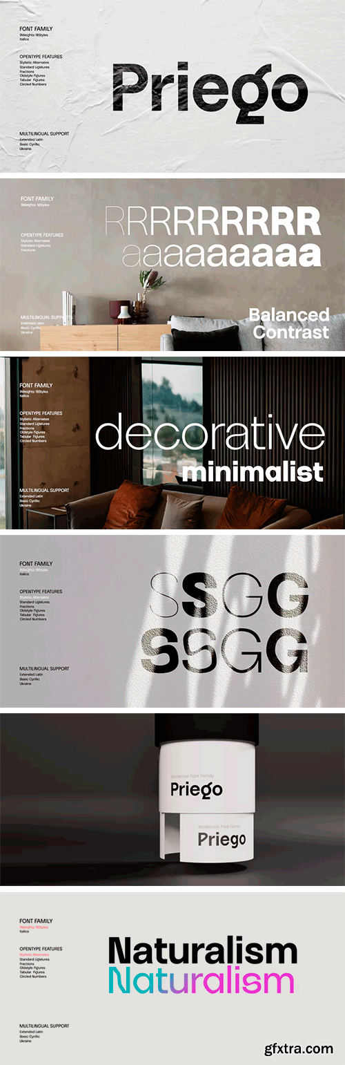 Priego Font Family Priego Font Family