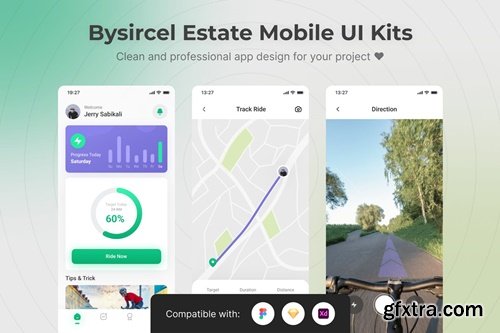 Bysircle Mobile App UI Kits Template T4CUFN5