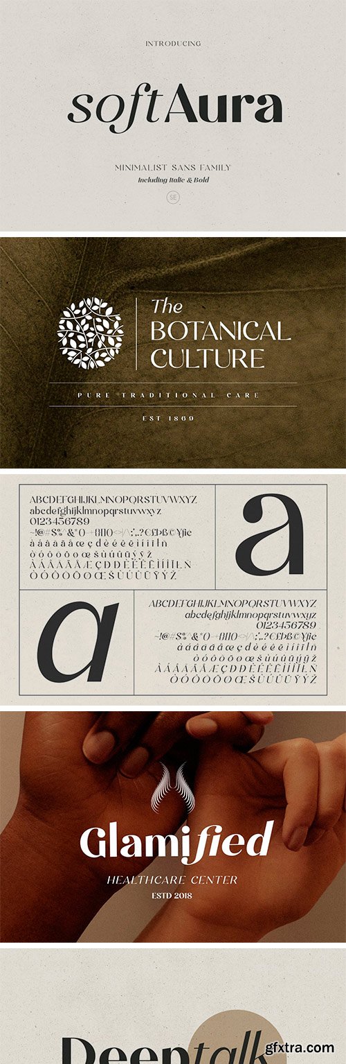 Soft Aura - Minimalist Sans Family Soft Aura - Minimalist Sans Family