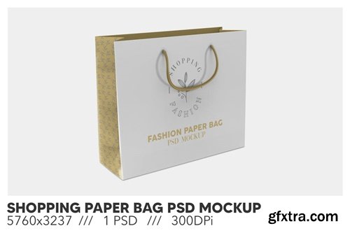 Shopping Paper Bag PSD Mockup