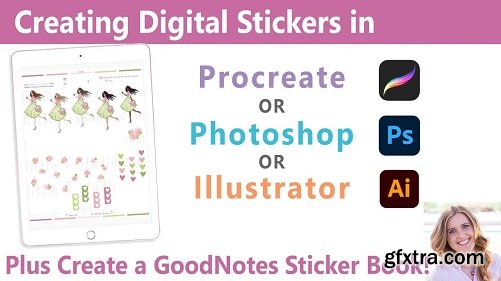 How to Create Digital Stickers in Procreate, Photoshop, Illustrator & Make a GoodNotes Sticker Book