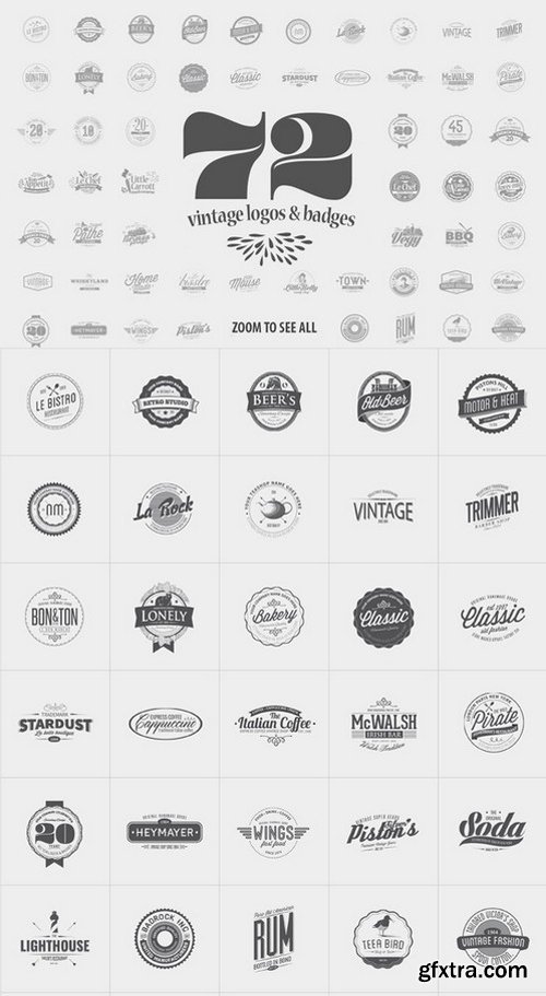 72 Vintage Logos & Badges