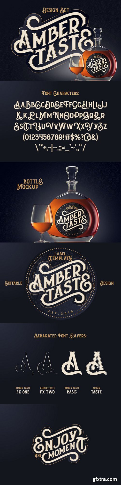 Amber Taste Font, Label, Mockup! Amber Taste Font, Label, Mockup!