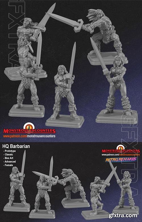 HQ Barbarian 3D Print Model 