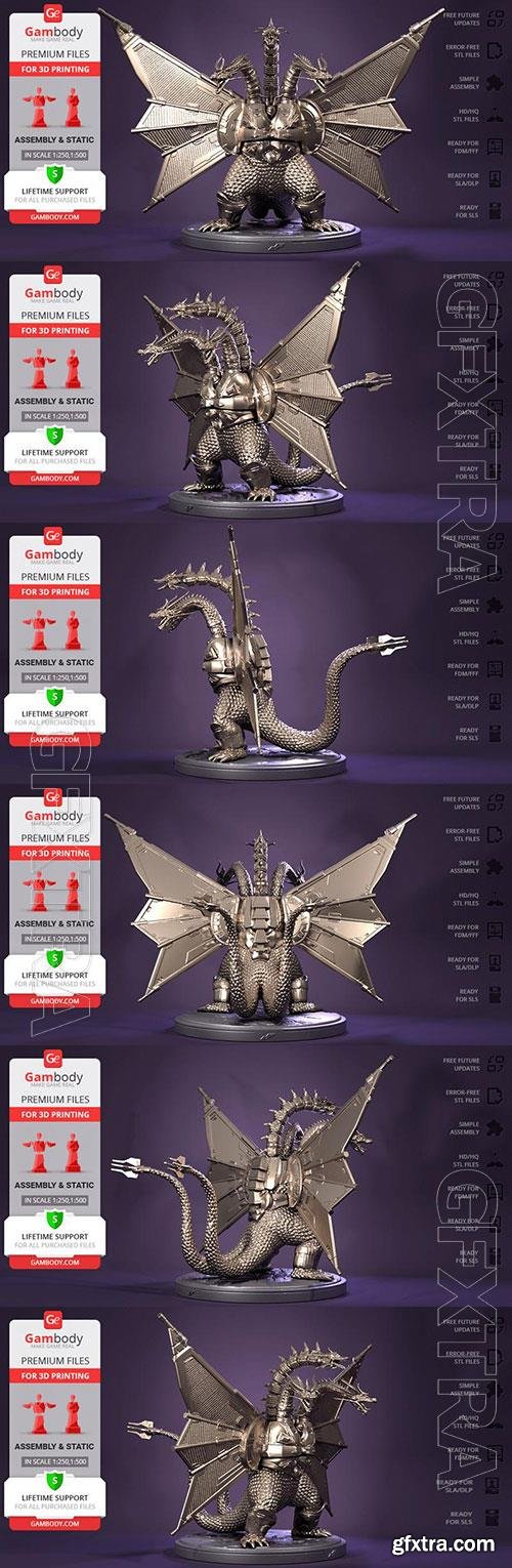 Mecha-King Ghidorah 3D Print Model 