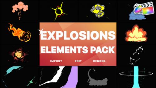 Videohive - Anime Explosion Elements | FCPX - 37581473 - 37581473